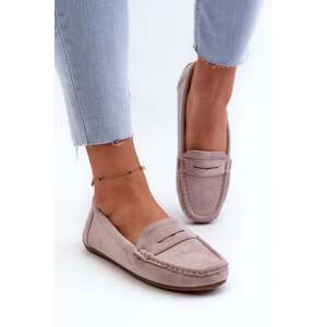 Women's suede loafers Purple Lenvie