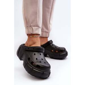 Women's foam slippers with a solid sole black Witima