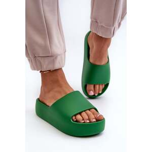 Women's slippers with thick soles green Oreithano