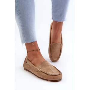 Women's eco suede loafers, brown Amrutia