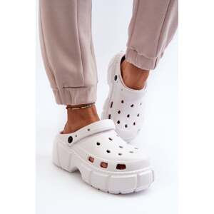 Women's foam slippers with a solid sole white Witima