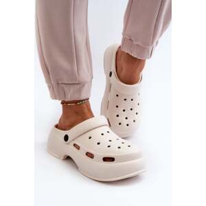 Women's foam slippers with solid soles white Danollia