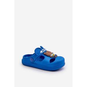Children's foam slippers with embellishment, blue opleia