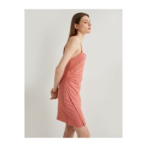 Koton Linen Blend Dress Mini Thin Straps Beaded