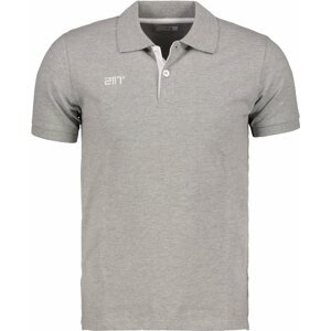 LAXSJÖ - men's polo shirt from piké cotton - melange grey